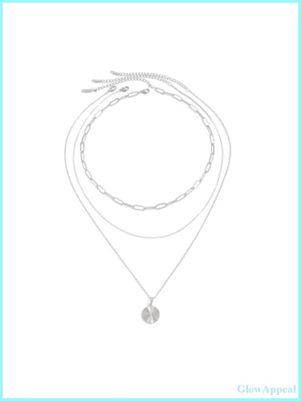 Layered Necklace Set 18K Gold Plated Stainless Steel Paperclip Chain Choker